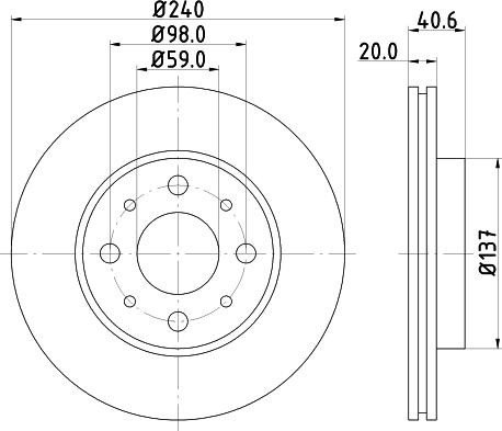 HELLA 8DD 355 109-121 - Disque de frein cwaw.fr