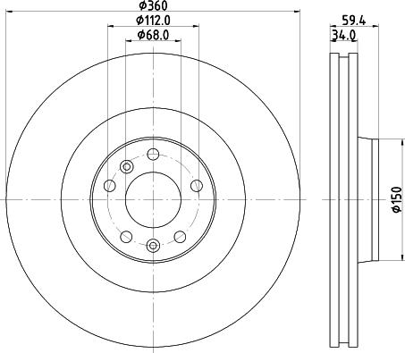 HELLA 8DD 355 109-851 - Disque de frein cwaw.fr