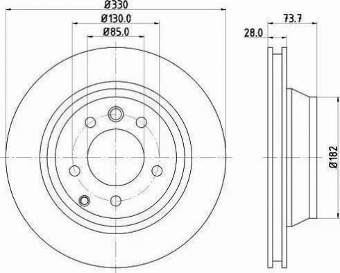 HELLA 8DD 355 121-111 - Disque de frein cwaw.fr