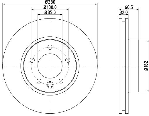 HELLA 8DD 355 109-742 - Disque de frein cwaw.fr