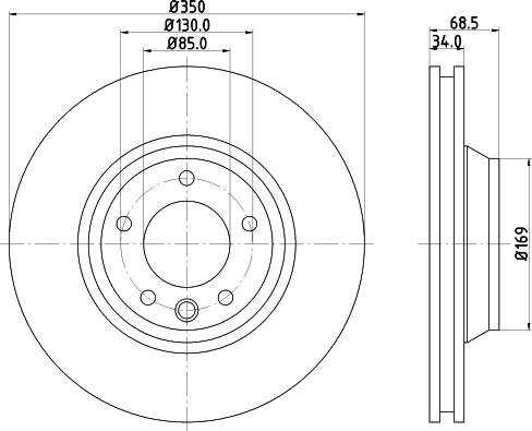 HELLA 8DD 355 109-782 - Disque de frein cwaw.fr