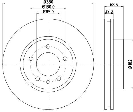 HELLA 8DD 355 109-722 - Disque de frein cwaw.fr