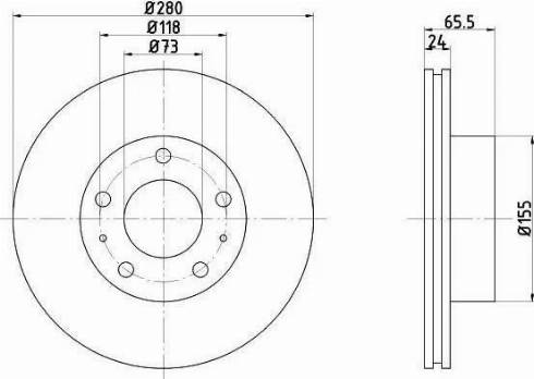 HELLA 8DD 355 104-411 - Disque de frein cwaw.fr