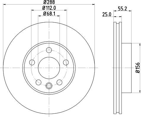 HELLA 8DD 355 104-481 - Disque de frein cwaw.fr