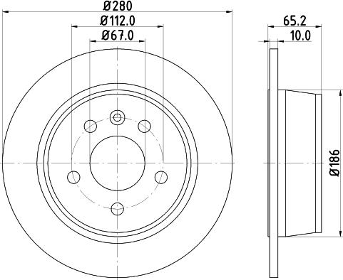 HELLA 8DD 355 104-541 - Disque de frein cwaw.fr