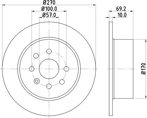 HELLA 8DD 355 104-661 - Disque de frein cwaw.fr