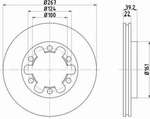 HELLA 8DD 355 104-011 - Disque de frein cwaw.fr