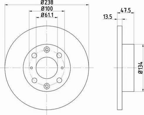 HELLA 8DD 355 104-031 - Disque de frein cwaw.fr