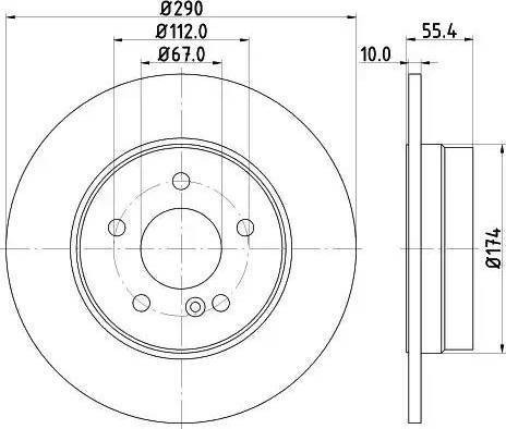 HELLA 8DD 355 121-991 - Disque de frein cwaw.fr