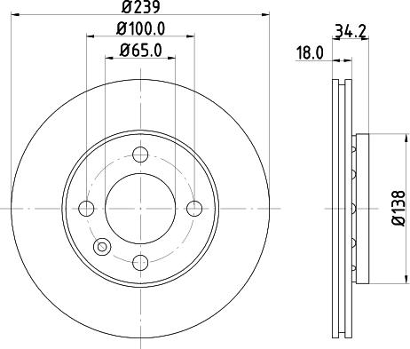 HELLA 8DD 355 104-211 - Disque de frein cwaw.fr