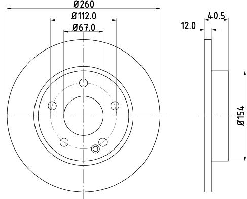 HELLA 8DD 355 105-971 - Disque de frein cwaw.fr