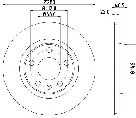 HELLA 8DD 355 105-531 - Disque de frein cwaw.fr