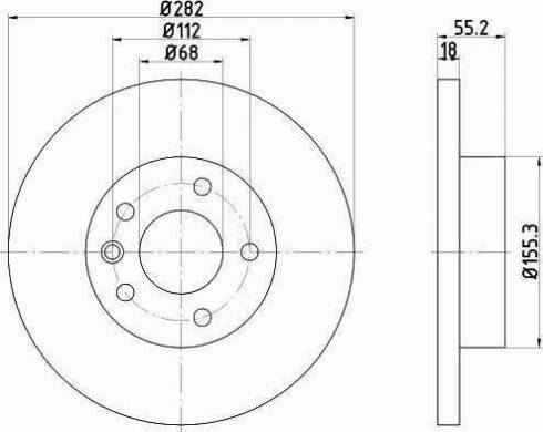 HELLA 8DD 355 105-571 - Disque de frein cwaw.fr