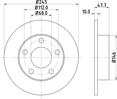 HELLA 8DD 355 105-681 - Disque de frein cwaw.fr