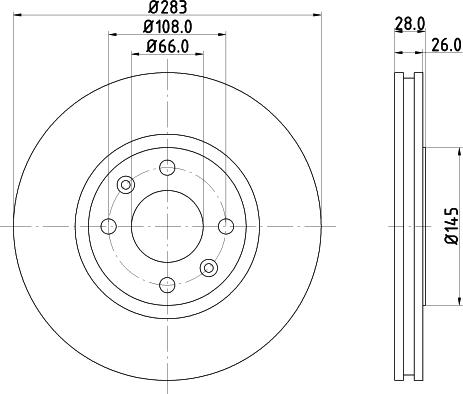 HELLA 8DD 355 105-051 - Disque de frein cwaw.fr