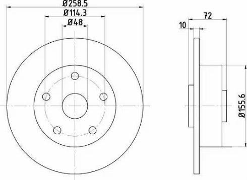 HELLA 8DD 355 105-061 - Disque de frein cwaw.fr