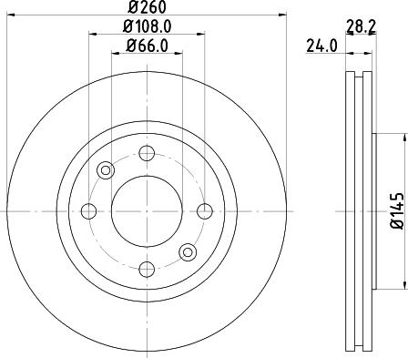 HELLA 8DD 355 105-031 - Disque de frein cwaw.fr