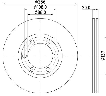 HELLA 8DD 355 105-111 - Disque de frein cwaw.fr