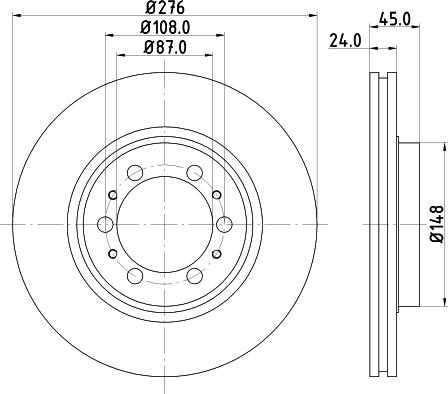 HELLA 8DD 355 105-131 - Disque de frein cwaw.fr