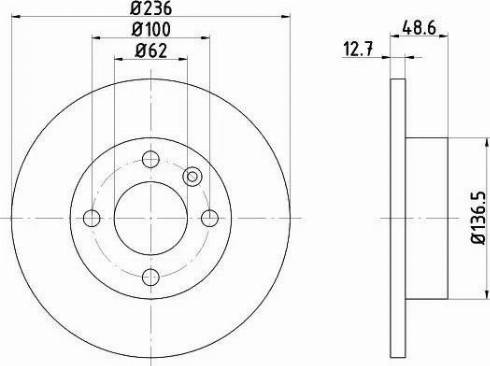 HELLA 8DD 355 105-891 - Disque de frein cwaw.fr