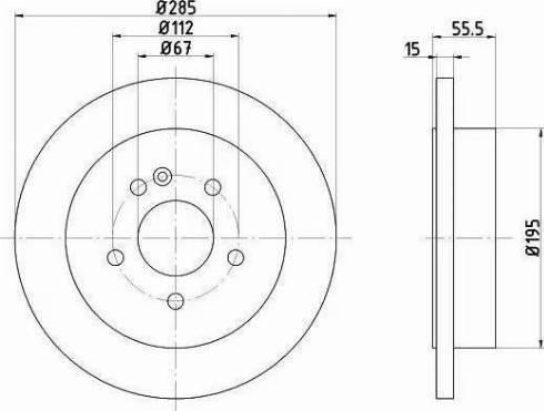 HELLA 8DD 355 122-121 - Disque de frein cwaw.fr