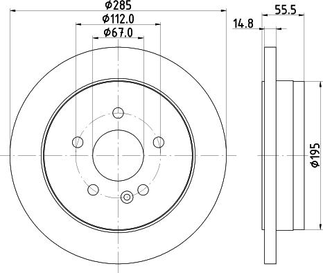 HELLA 8DD 355 105-852 - Disque de frein cwaw.fr