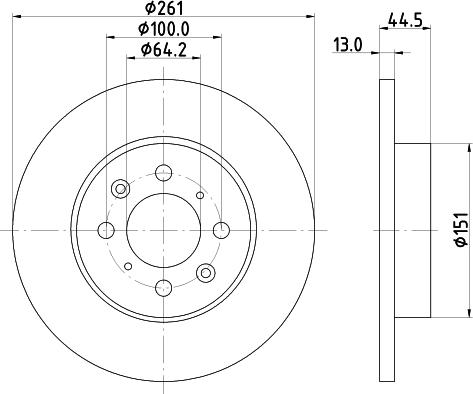 HELLA 8DD 355 105-861 - Disque de frein cwaw.fr