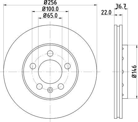 HELLA 8DD 355 105-361 - Disque de frein cwaw.fr