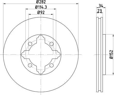 HELLA 8DD 355 105-301 - Disque de frein cwaw.fr