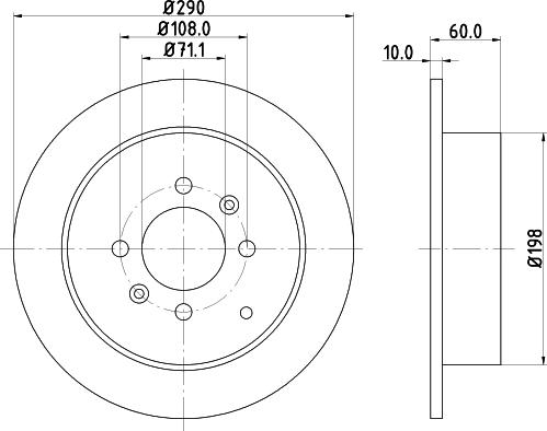 HELLA 8DD 355 105-231 - Disque de frein cwaw.fr