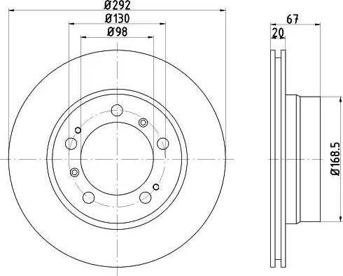 HELLA 8DD 355 122-081 - Disque de frein cwaw.fr