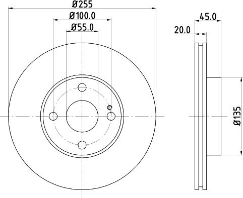 HELLA 8DD 355 106-491 - Disque de frein cwaw.fr