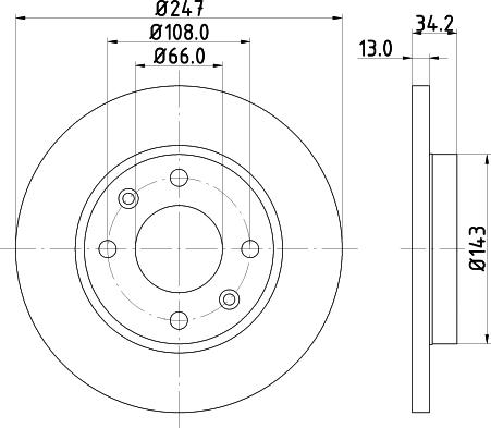 HELLA 8DD 355 124-081 - Disque de frein cwaw.fr