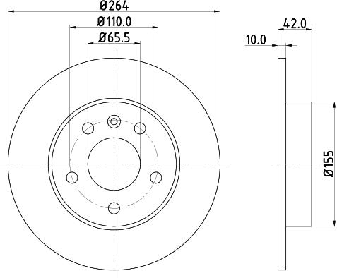 HELLA 8DD 355 106-111 - Disque de frein cwaw.fr