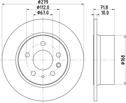 HELLA 8DD 355 100-991 - Disque de frein cwaw.fr