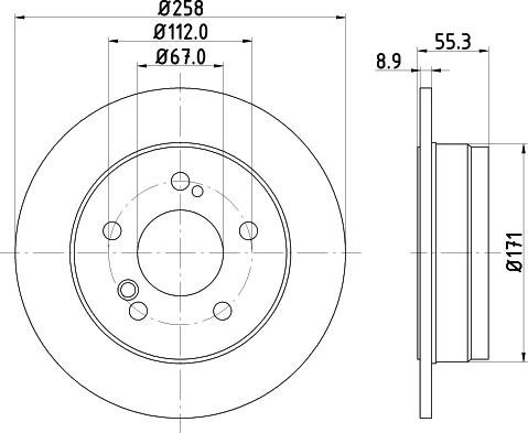 HELLA 8DD 355 100-962 - Disque de frein cwaw.fr