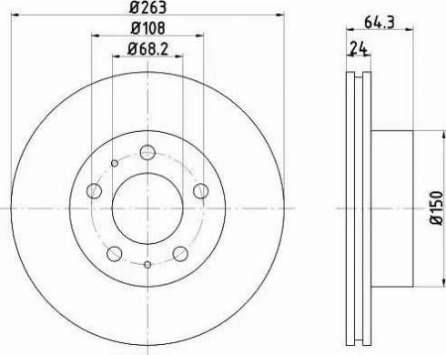 HELLA 8DD 355 100-461 - Disque de frein cwaw.fr