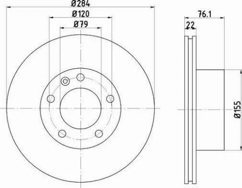 HELLA 8DD 355 100-501 - Disque de frein cwaw.fr