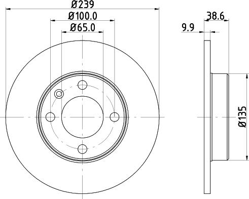 HELLA 8DD 355 100-051 - Disque de frein cwaw.fr