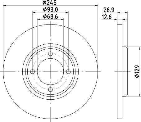 HELLA 8DD 355 100-021 - Disque de frein cwaw.fr