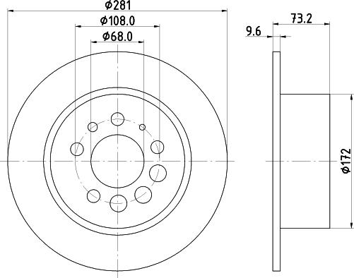 HELLA 8DD 355 100-891 - Disque de frein cwaw.fr