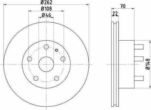 HELLA 8DD 355 100-881 - Disque de frein cwaw.fr