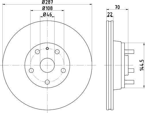 HELLA 8DD 355 100-871 - Disque de frein cwaw.fr