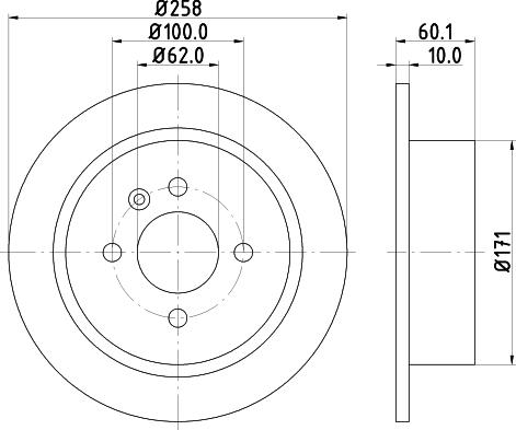 HELLA 8DD 355 100-351 - Disque de frein cwaw.fr