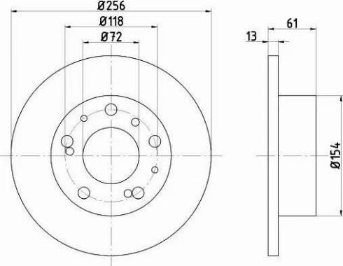 HELLA 8DD 355 100-701 - Disque de frein cwaw.fr