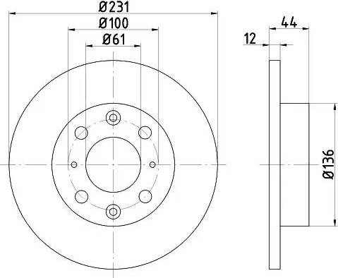 HELLA 8DD 355 101-931 - Disque de frein cwaw.fr