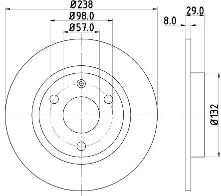 HELLA 8DD 355 101-451 - Disque de frein cwaw.fr