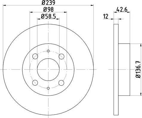 HELLA 8DD 355 101-481 - Disque de frein cwaw.fr