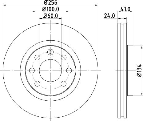 HELLA 8DD 355 101-501 - Disque de frein cwaw.fr