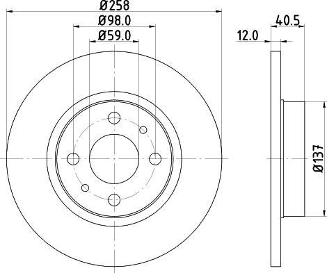 HELLA 8DD 355 101-621 - Disque de frein cwaw.fr